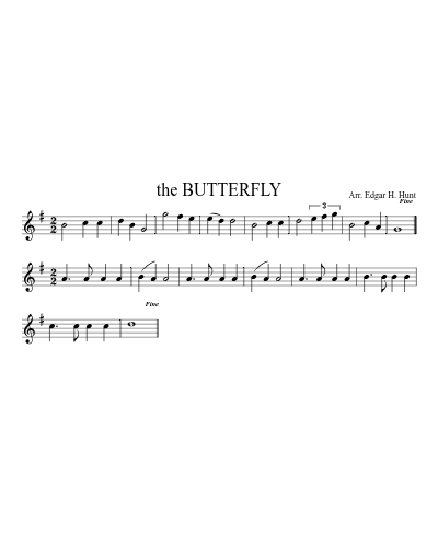 The Butterfly (Version 6) sheet music preview