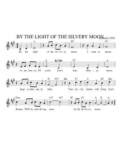 By the Light of the Silvery Moon (Version 2)