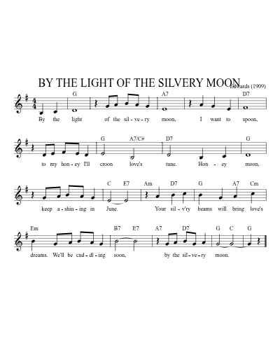 By the Light of the Silvery Moon (Version 15)
