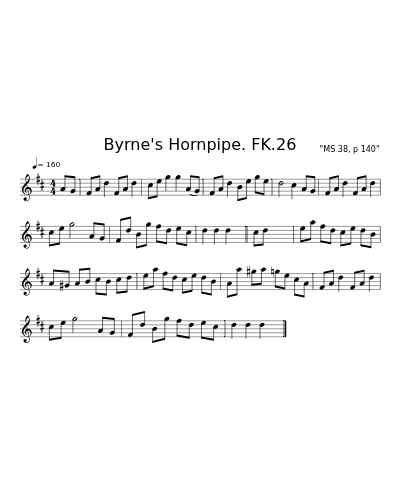 Byrne's Hornpipe. FK.26