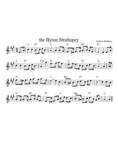 the Byron Strathspey (Version 5) sheet music preview