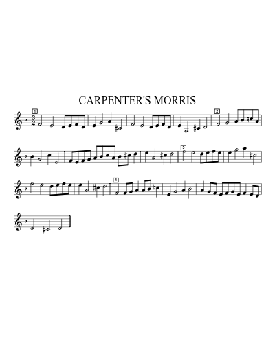 CARPENTER'S MORRIS preview