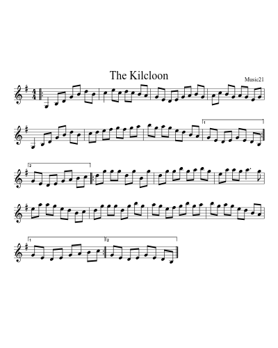 The Kilcloon sheet music preview