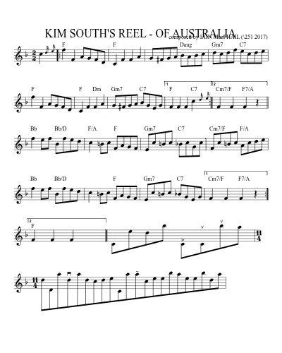 KIM SOUTH'S REEL - OF AUSTRALIA