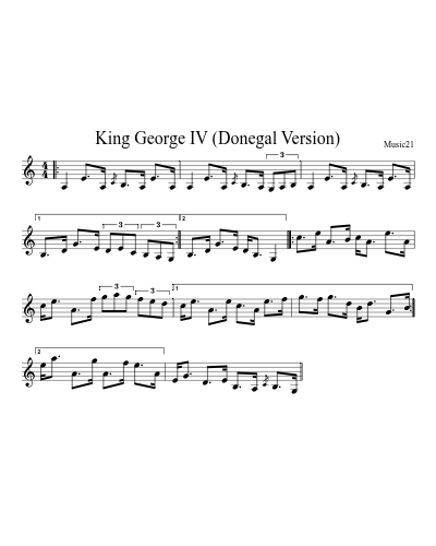 King George IV (Donegal Version)