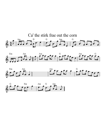 Ca' the stirk frae out the corn preview