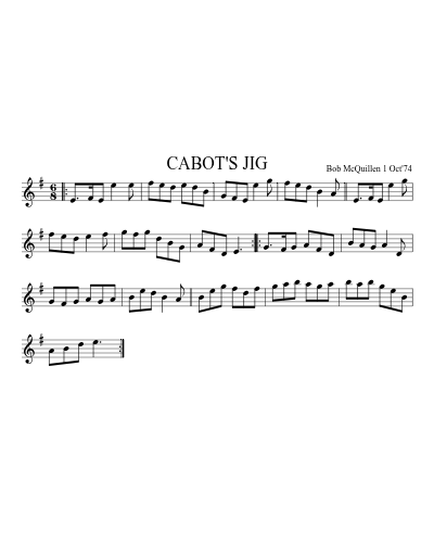 CABOT'S JIG (Version 2)