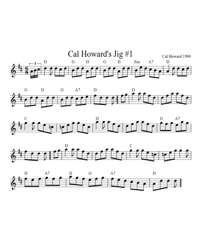 Cal Howard's Jig #1 (Version 2)