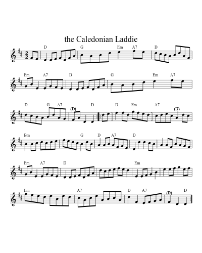 the Caledonian Laddie sheet music preview
