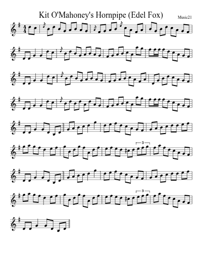 Kit O'Mahoney's Hornpipe (Edel Fox)