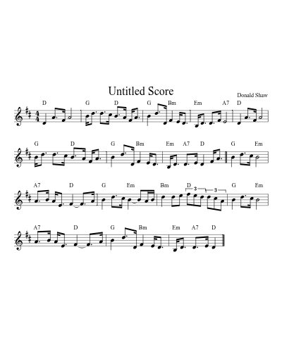 Calums Road D G 16 3 4 (Version 2) sheet music preview