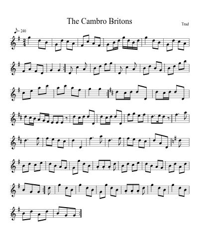 The Cambro Britons sheet music preview