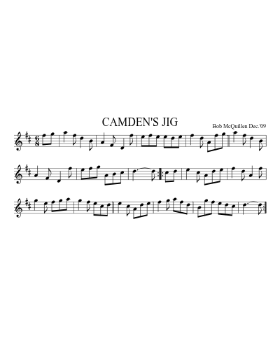 CAMDEN'S JIG (Version 2)