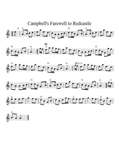 Campbell's Farewell to Redcastle (Version 2) preview