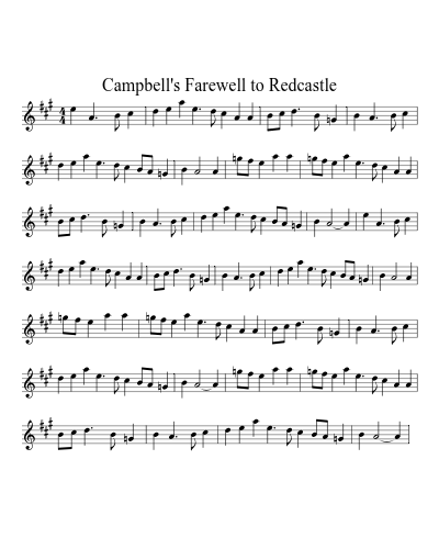 Campbell's Farewell to Redcastle (Version 6)