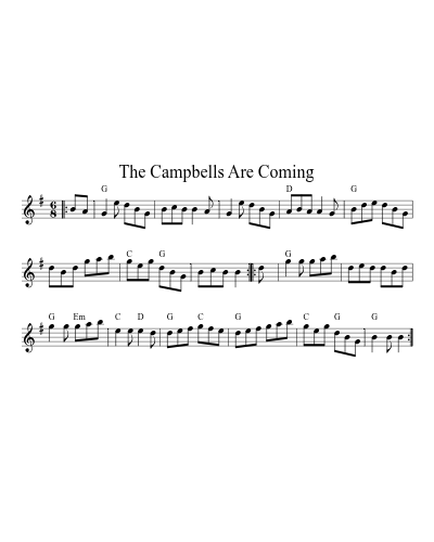 The Campbells are coming (Version 9) sheet music preview