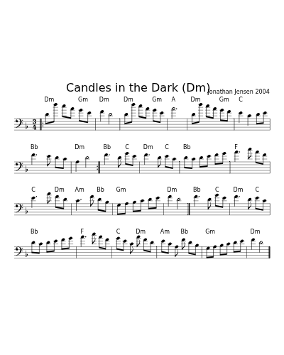 Candles in the Dark   (Dm)