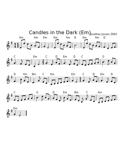 Candles in the Dark   (Em)