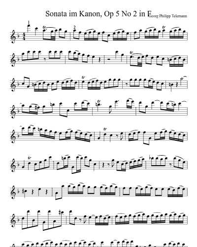 Sonata im Kanon, Op 5 No 2 in F