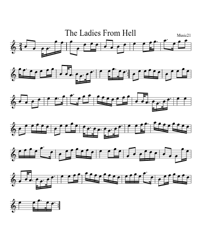 The Ladies From Hell sheet music preview