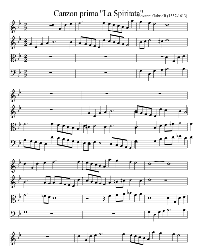 Canzon prima "La Spiritata" (Version 2)