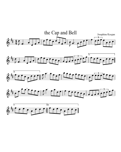 the Cap and Bell (Version 2) sheet music preview