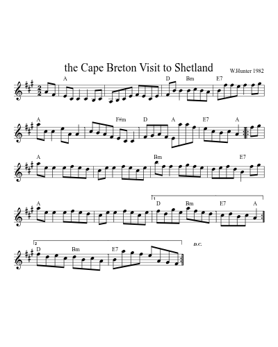 the Cape Breton Visit to Shetland