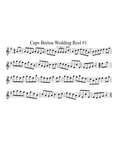 Cape Breton Wedding Reel #1