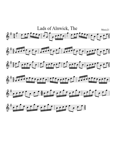 Lads of Alnwick, The