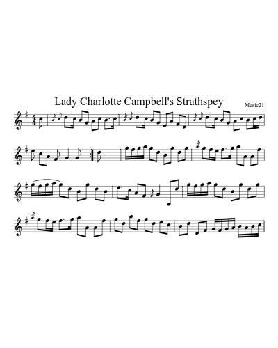 Lady Charlotte Campbell's Strathspey
