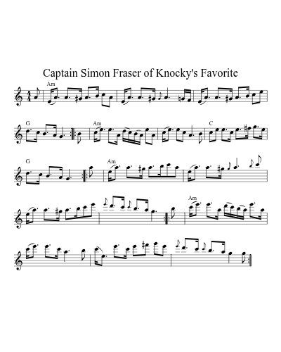 Captain Simon Fraser of Knocky's Favorite (Version 2)