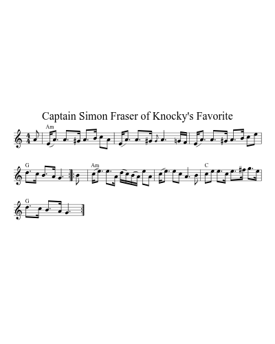 Captain Simon Fraser of Knocky's Favorite (Version 3)