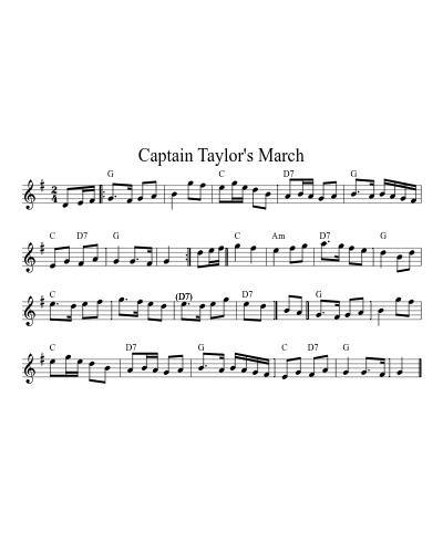 Captain Taylor's March (Version 3)