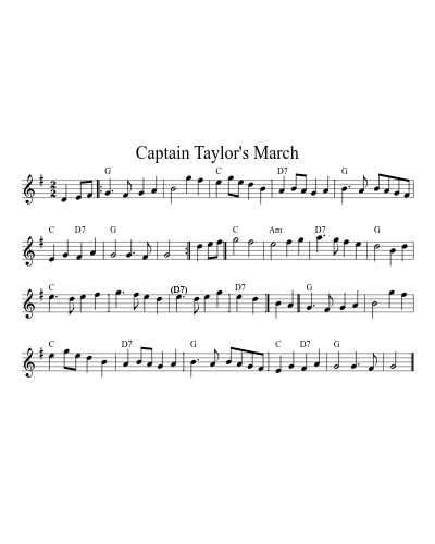 Captain Taylor's March (Version 4)