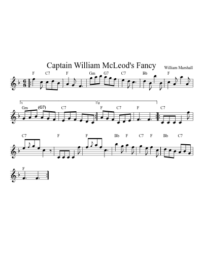 Captain William McLeod's Fancy