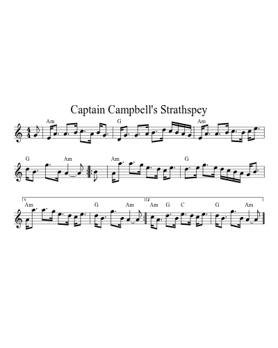Captain Campbell's Strathspey (Version 3) sheet music preview