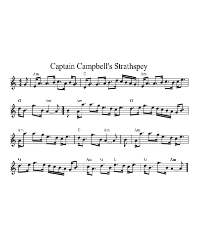 Captain Campbell's Strathspey (Version 4) sheet music preview