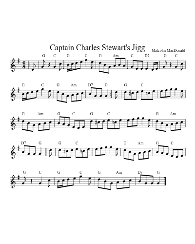 Captain Charles Stewart's Jigg (Version 4)