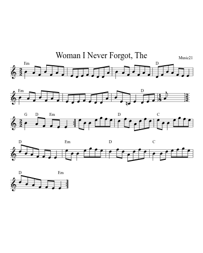 Woman I Never Forgot, The