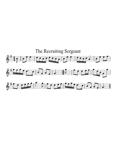 The Recruiting Sergeant sheet music preview