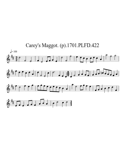 Carey's Maggot. (p).1701.PLFD.422