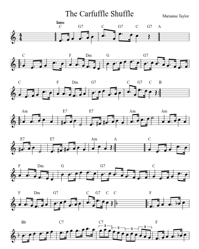 The Carfuffle Shuffle sheet music preview