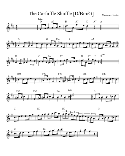The Carfuffle Shuffle   [D/Bm/G] (Version 2)
