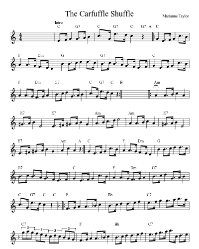 The Carfuffle Shuffle (Version 2) sheet music preview