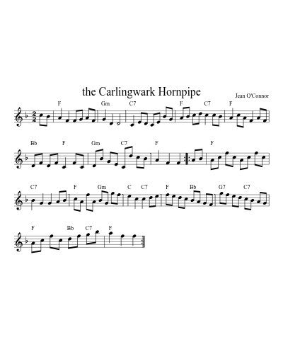 the Carlingwark Hornpipe sheet music preview