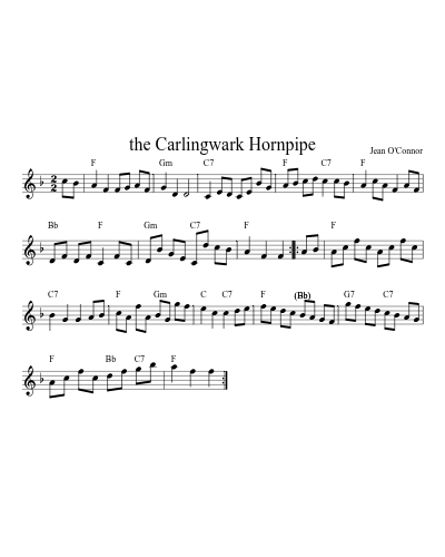 the Carlingwark Hornpipe (Version 2)