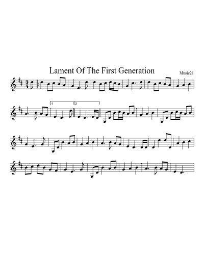 Lament Of The First Generation