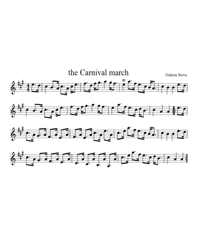 The Carnival March (Version 2) sheet music preview