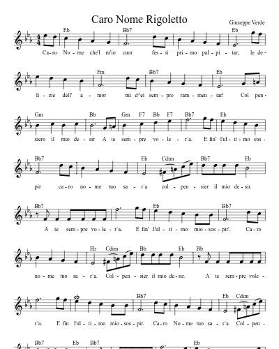 Caro Nome Rigoletto    [F]