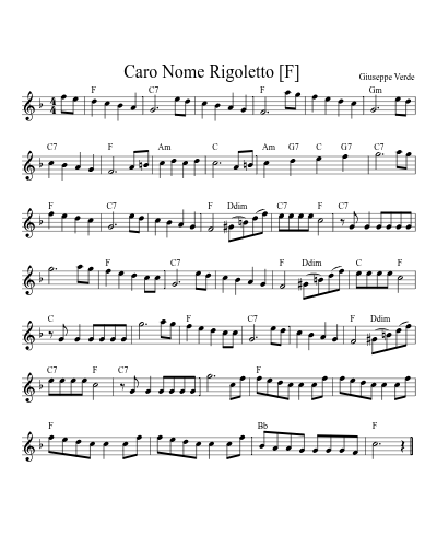 Caro Nome Rigoletto    [F] (Version 2)
